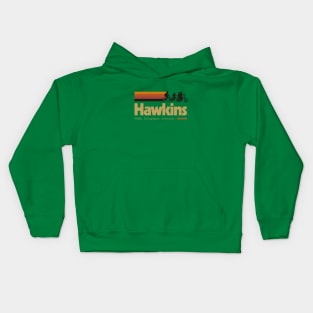 Visit Hawkins Indiana Vintage 80's TV Series Kids Hoodie